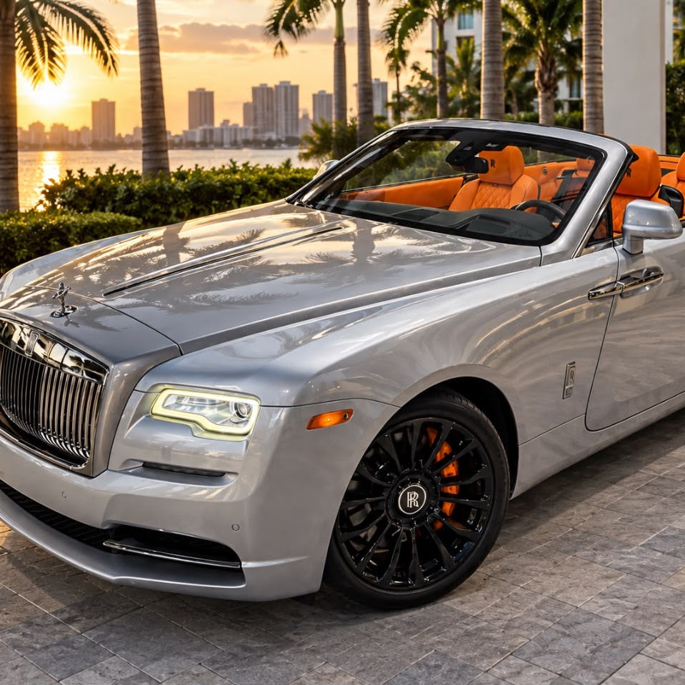 Rolls-Royce Dawn — Silver / Orange Interior